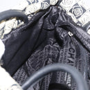 CHANEL Camelia Tote Bag Canvas Black Silver CC Auth 179051SAV-22