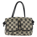 CHANEL Camelia Tote Bag Canvas Black Silver CC Auth 179051SAV-13