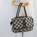 CHANEL Camelia Tote Bag Canvas Black Silver CC Auth 179051SAV-25