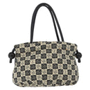 CHANEL Camelia Tote Bag Canvas Black Silver CC Auth 179051SAV-2