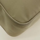 PRADA Chain Shoulder Bag Nylon 3way Beige Gold Auth 179052V-19