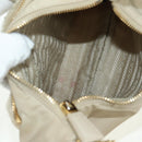 PRADA Chain Shoulder Bag Nylon 3way Beige Gold Auth 179052V-27