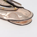 FENDI Hand Bag Patent leather Bronze Gold Auth 179053A-14