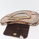 FENDI Hand Bag Patent leather Bronze Gold Auth 179053A-10