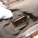 FENDI Hand Bag Patent leather Bronze Gold Auth 179053A-18