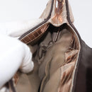 FENDI Hand Bag Patent leather Bronze Gold Auth 179053A-20