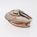 FENDI Hand Bag Patent leather Bronze Gold Auth 179053A-3