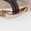 FENDI Hand Bag Patent leather Bronze Gold Auth 179053A-7