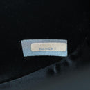 CHANEL Half Moon Chain Shoulder Bag Satin Black Gold CC Auth 179055SAV-10