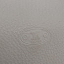 CELINE Shoulder Bag Leather Gold White Auth 179057-18