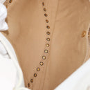 CELINE Shoulder Bag Leather Gold White Auth 179057-11