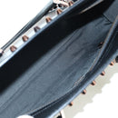 FENDI Zucchino Canvas Hand Bag Brown Silver Auth 179058V-10