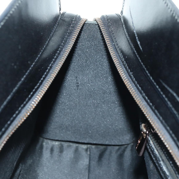 FENDI Zucchino Canvas Hand Bag Brown Silver Auth 179058V