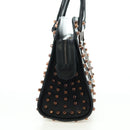FENDI Zucchino Canvas Hand Bag Brown Silver Auth 179058V-3