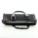 FENDI Zucchino Canvas Hand Bag Brown Silver Auth 179058V-6