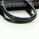 FENDI Zucchino Canvas Hand Bag Brown Silver Auth 179058V-7