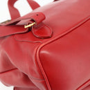 GUCCI Bamboo Backpack Leather Red Gold 003 2058 0016 Auth 179059A-10