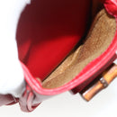 GUCCI Bamboo Backpack Leather Red Gold 003 2058 0016 Auth 179059A-25