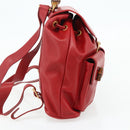 GUCCI Bamboo Backpack Leather Red Gold 003 2058 0016 Auth 179059A-3