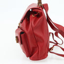GUCCI Bamboo Backpack Leather Red Gold 003 2058 0016 Auth 179059A-4