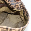 FENDI Zucca Canvas Mamma Baguette Shoulder Bag Black Brown Auth 179060V-19
