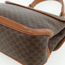 CELINE Macadam Canvas Hand Bag PVC Leather Gold Brown Auth 179062-17