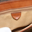 CELINE Macadam Canvas Hand Bag PVC Leather Gold Brown Auth 179062-19
