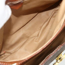CELINE Macadam Canvas Hand Bag PVC Leather Gold Brown Auth 179062-10
