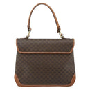 CELINE Macadam Canvas Hand Bag PVC Leather Gold Brown Auth 179062-2