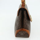 CELINE Macadam Canvas Hand Bag PVC Leather Gold Brown Auth 179062-3
