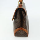 CELINE Macadam Canvas Hand Bag PVC Leather Gold Brown Auth 179062-4