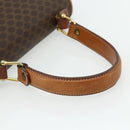 CELINE Macadam Canvas Hand Bag PVC Leather Gold Brown Auth 179062-7