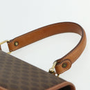 CELINE Macadam Canvas Hand Bag PVC Leather Gold Brown Auth 179062-14