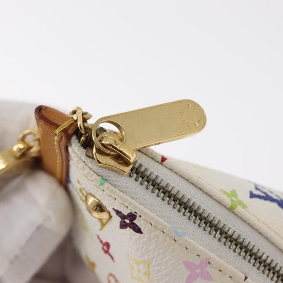 LOUIS VUITTON Monogram Multicolore Berlango Geldbörse Weiß M58028 LV Auth 179065V