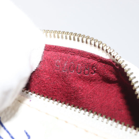 LOUIS VUITTON Monogram Multicolore Berlango Geldbörse Weiß M58028 LV Auth 179065V