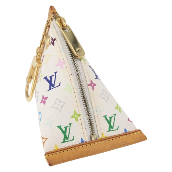 LOUIS VUITTON Monogram Multicolore Berlango Geldbörse Weiß M58028 LV Auth 179065V