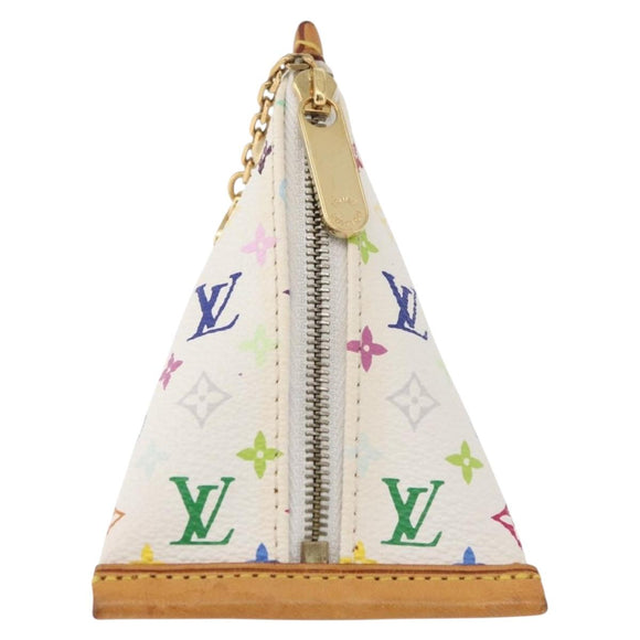 LOUIS VUITTON Monogram Multicolore Berlango Geldbörse Weiß M58028 LV Auth 179065V