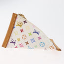 LOUIS VUITTON Monogram Multicolore Berlango Geldbörse Weiß M58028 LV Auth 179065V-3