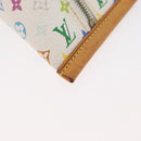 LOUIS VUITTON Monogram Multicolore Berlango Geldbörse Weiß M58028 LV Auth 179065V-6