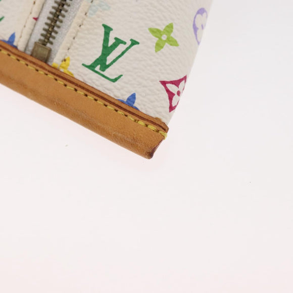 LOUIS VUITTON Monogram Multicolore Berlango Geldbörse Weiß M58028 LV Auth 179065V