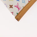 LOUIS VUITTON Monogram Multicolore Berlango Geldbörse Weiß M58028 LV Auth 179065V-14