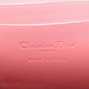Christian Dior Cannage Chain Phone Pouch Bag Lamb Skin Pink Gold Auth 179066M-21