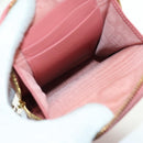Christian Dior Cannage Chain Phone Pouch Bag Lamb Skin Pink Gold Auth 179066M-10