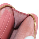 Christian Dior Cannage Chain Phone Pouch Bag Lamb Skin Pink Gold Auth 179066M-22