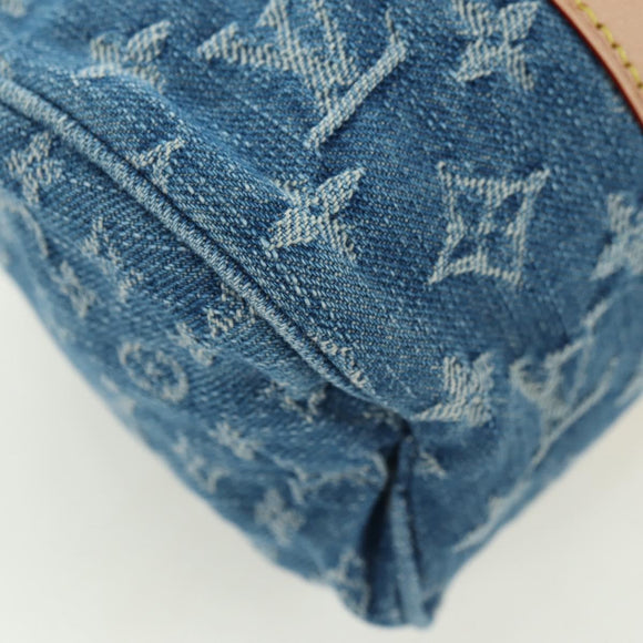 LOUIS VUITTON Monogram Denim Papillon MM Hand Bag Blue M46830 LV Auth 179081SM