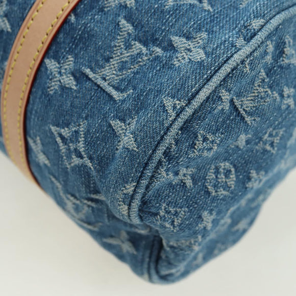 LOUIS VUITTON Monogram Denim Papillon MM Hand Bag Blue M46830 LV Auth 179081SM
