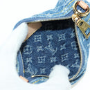 LOUIS VUITTON Monogram Denim Papillon MM Hand Bag Blue M46830 LV Auth 179081SM-22