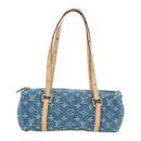 LOUIS VUITTON Monogram Denim Papillon MM Hand Bag Blue M46830 LV Auth 179081SM-13