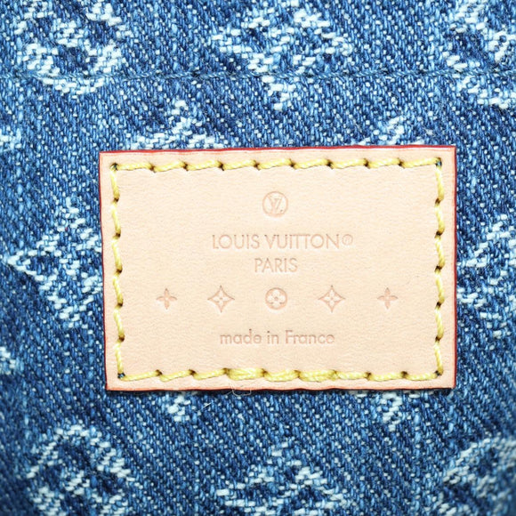 LOUIS VUITTON Monogram Denim Papillon MM Hand Bag Blue M46830 LV Auth 179081SM