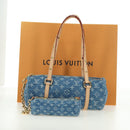 LOUIS VUITTON Monogram Denim Papillon MM Hand Bag Blue M46830 LV Auth 179081SM-12